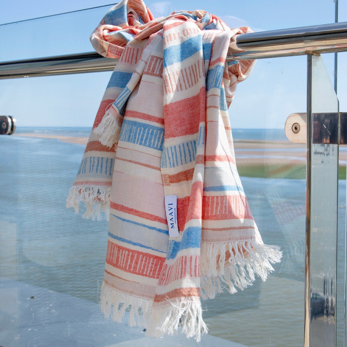 Biarritz • Cobalt Blue Turkish Hammam Beach  Cotton Towel