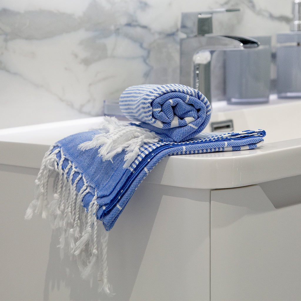 Fiscardo • Hand Towel • Vibrant Blue