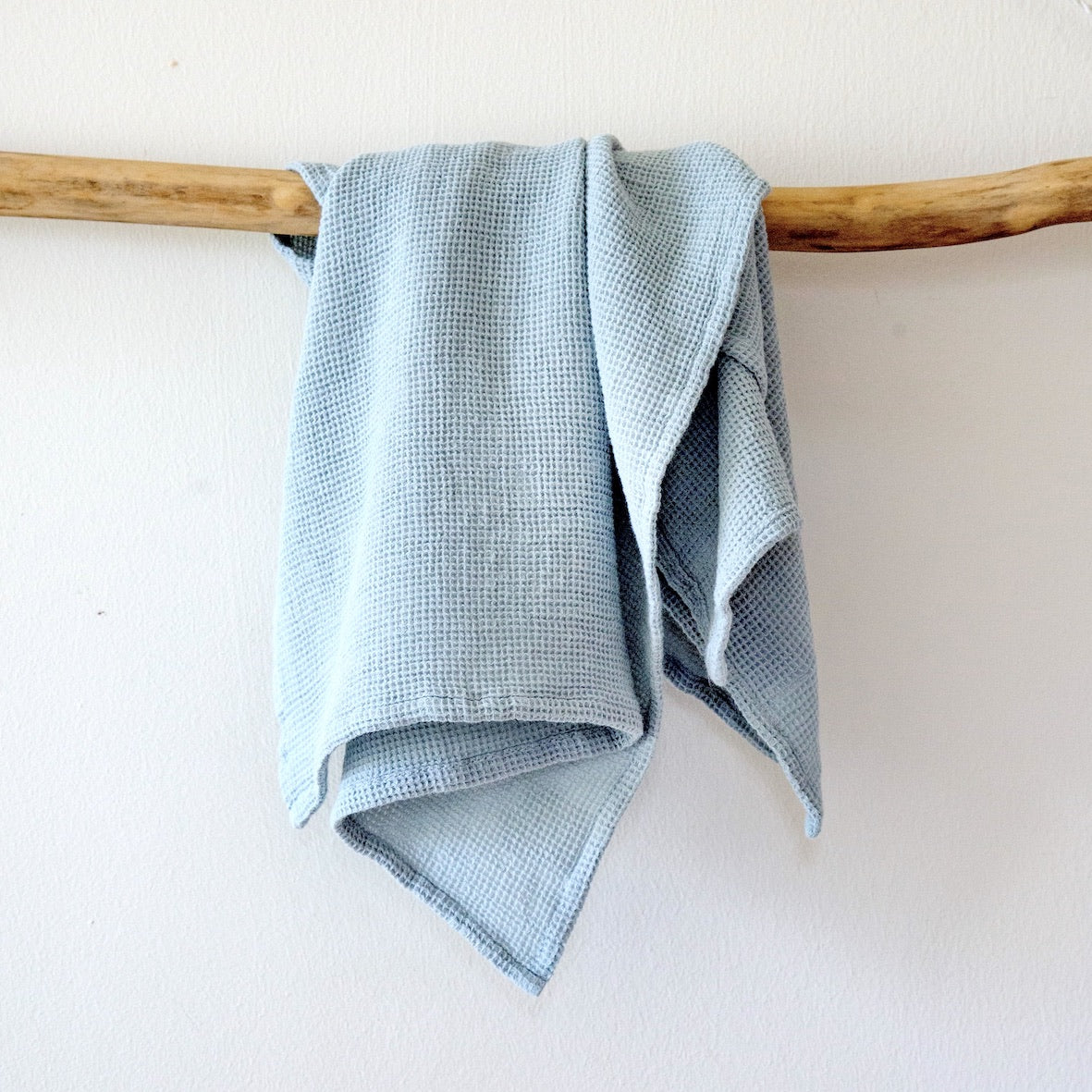 Symi Mini Waffle Ice Blue Turkish Cotton Bath Towel