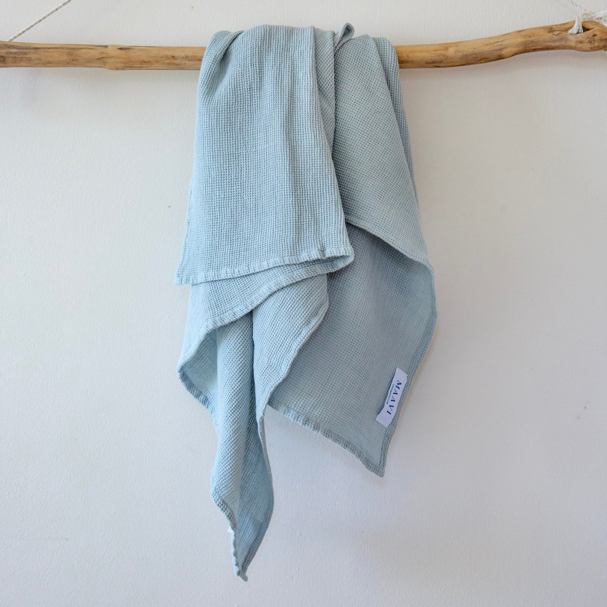Symi Mini Waffle Ice Blue Turkish Cotton Bath Towel