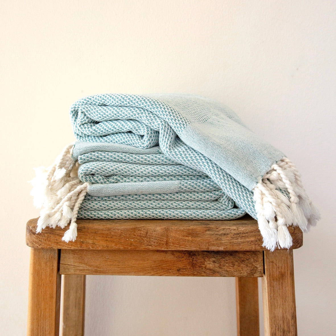 Maavi Mistral Sage Green Turkish Cotton Hammam Beach Towel