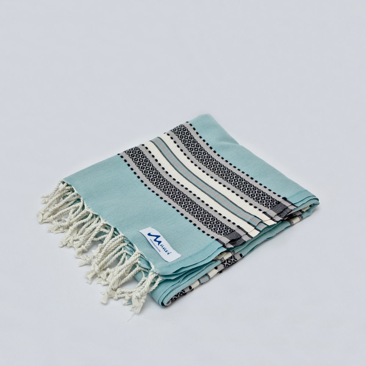 Maavi Turkish Cotton  Hammam Beach Towel Sorrento Aqua