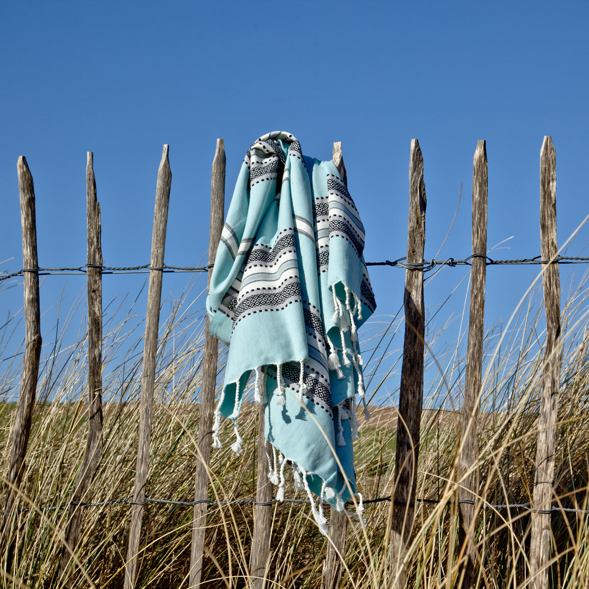 Maavi Turkish Cotton  Hammam Beach Towel Sorrento Aqua