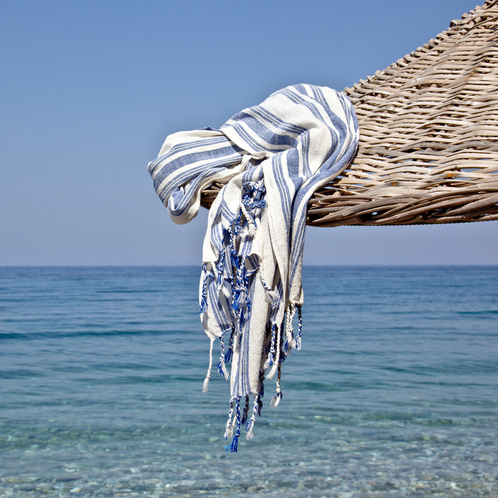 Samos Turkish Cotton Hammam Beach Towel
