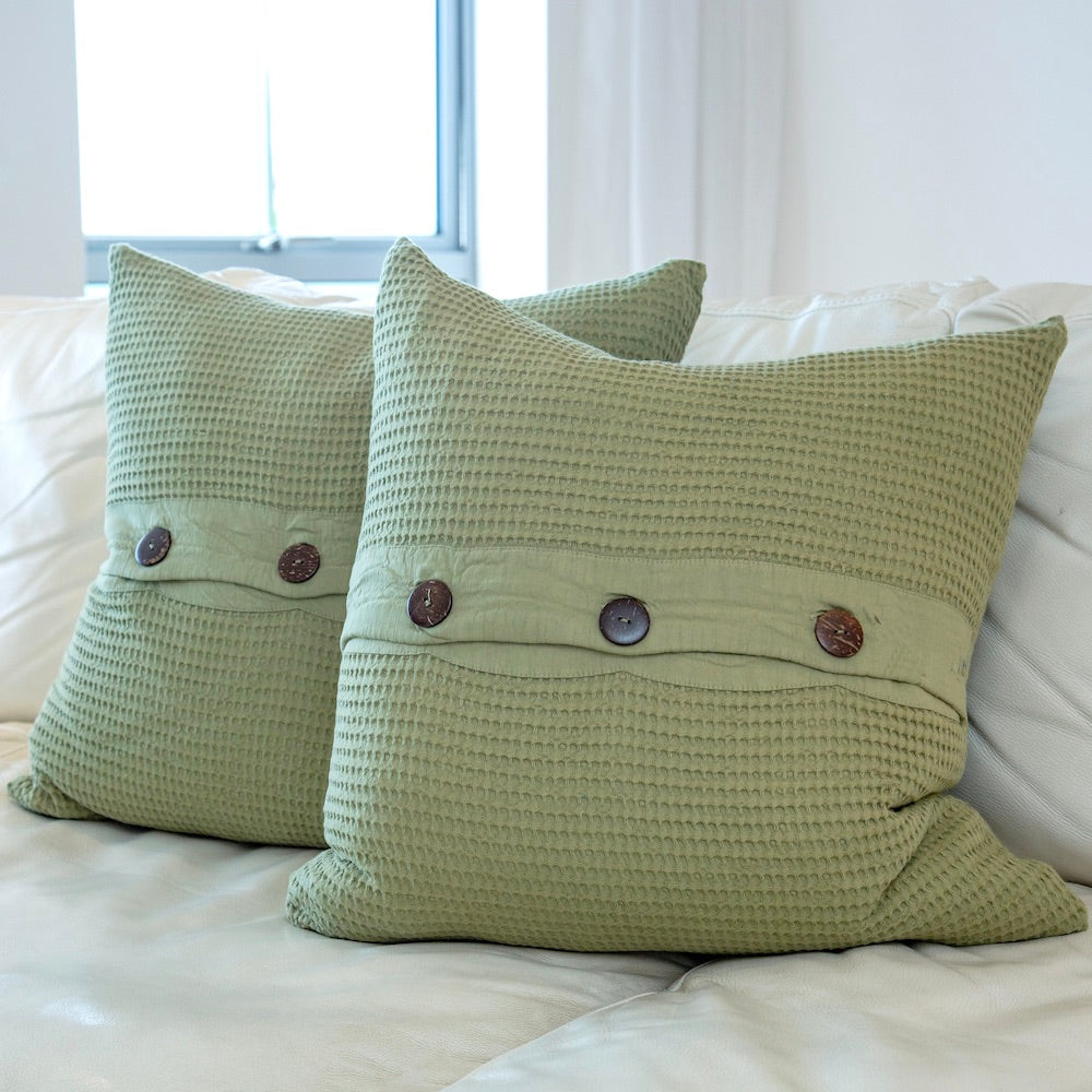 Bohemia • Cushion Cover • Olive Green Cotton Bamboo