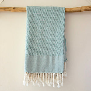 Maavi Mistral Sage Green Turkish Cotton Hammam Beach Towel