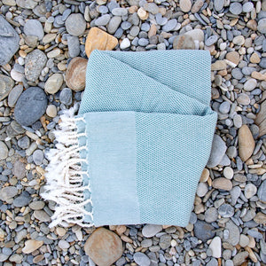 Maavi Mistral Sage Green Turkish Cotton Hammam Beach Towel