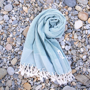 Maavi Mistral Sage Green Turkish Cotton Hammam Beach Towel