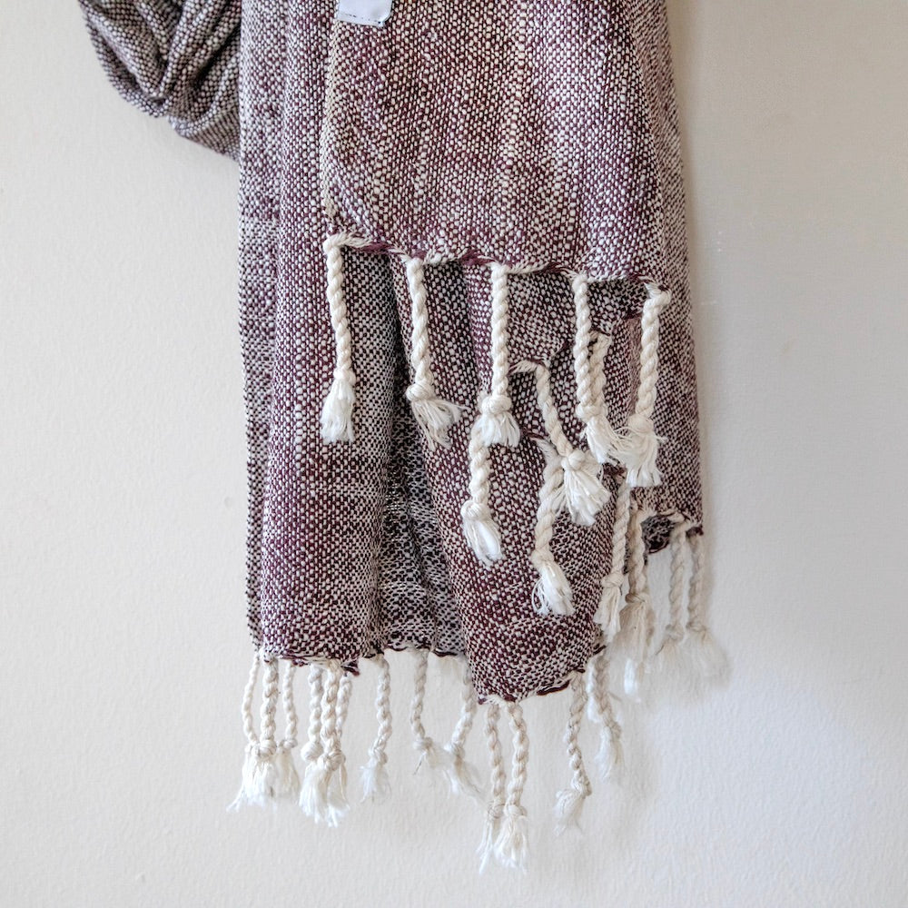 PALERMO - Dappled Dark Maroon And Cream.