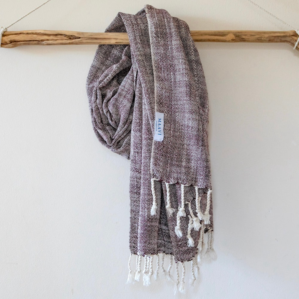 PALERMO - Dappled Dark Maroon And Cream.