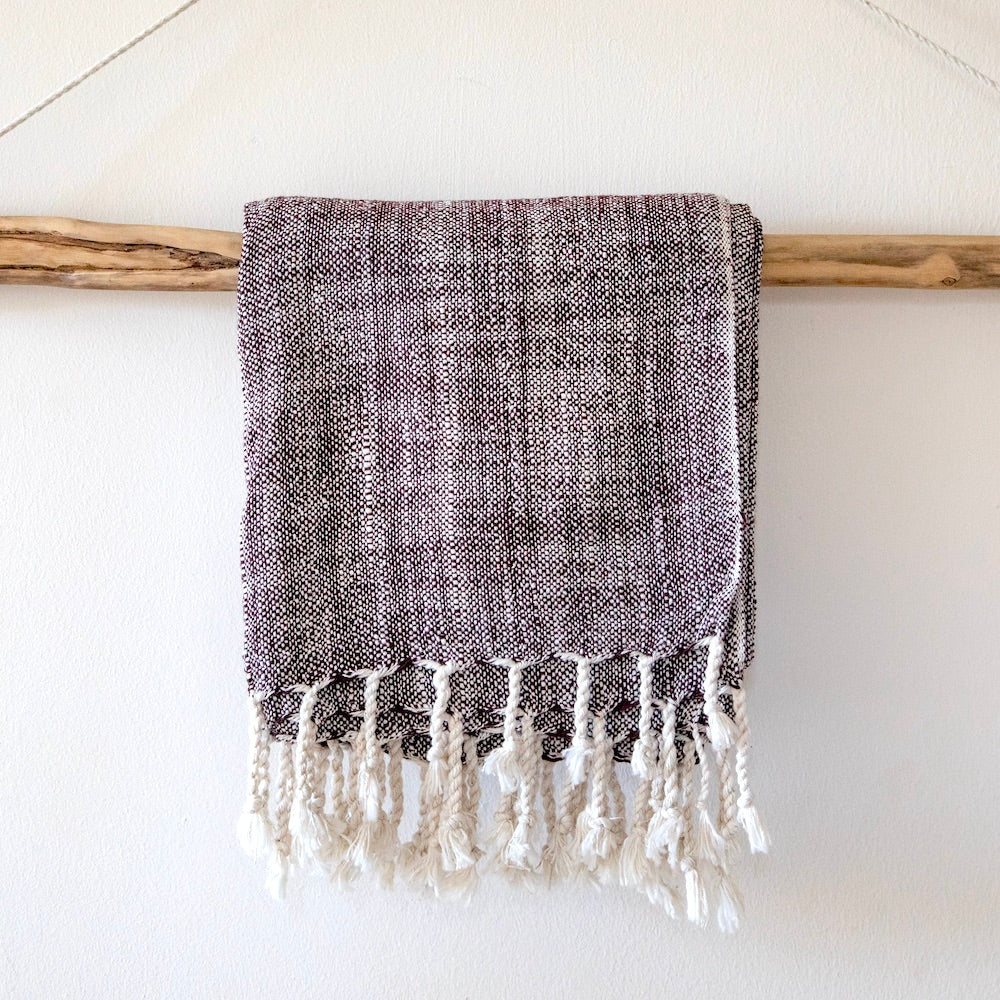 PALERMO - Dappled Dark Maroon And Cream.