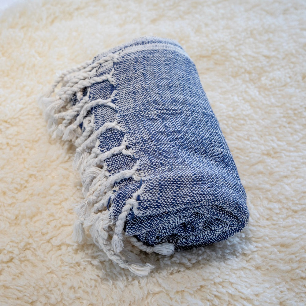 PALERMO - Dappled Dark Navy And Cream.