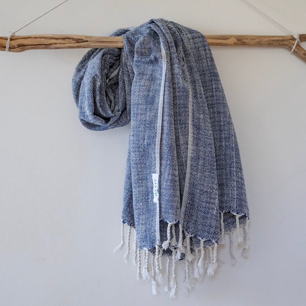 PALERMO - Dappled Dark Navy And Cream.