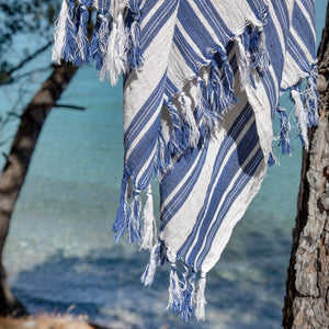 Hand Woven Turkish Cotton Hammam Beach Towel